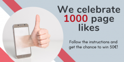 We celebrate our page's 1000 followers on Facebook!